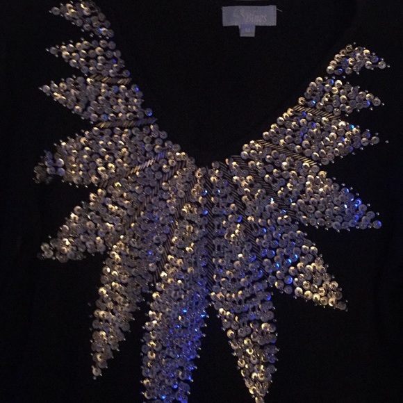 LA BLUE RHINESTONE SWEATER - Picture 3 of 6